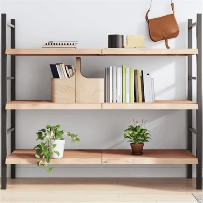 Afbeelding van Wandschap 140x50x4 cm onbehandeld massief eikenhout