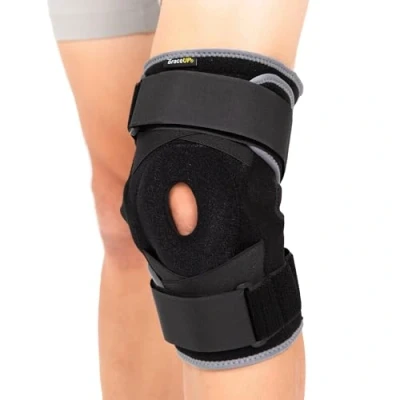 Afbeelding van BraceUP Kniebrace met gewrichtsondersteuning voor kniepijn maximale ondersteuning en comfort ACL/PCL blessures, meniscustranen, artritis (L/XL)