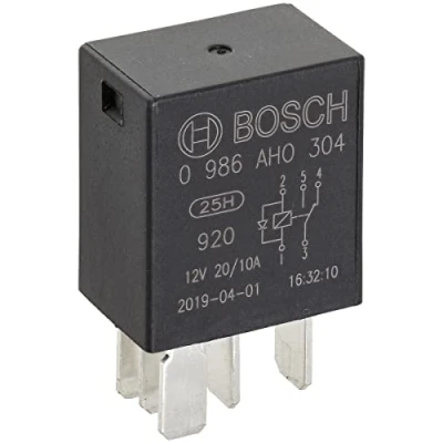 Image de Bosch Automotive 0986AH0304 Micro Relais 12V 20A, 5 terminaux, IP5K4 résistance aux températures allant de 40 C à 85