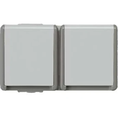 Afbeelding van Siemens 5UB4722 Wandcontactdoos met randaarde Delta Grijs Schakelmateriaal