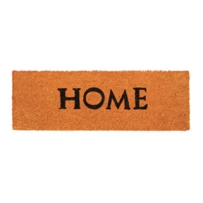 Afbeelding van Relaxdays deurmat kokos 75x25 Home, kokosmat, vloermat, voetveger, droogloopmat Oranje