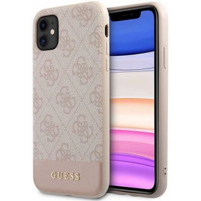 Afbeelding van Guess 4G Stripe Back Case Geschikt voor Apple iPhone 11 (6.1&quot;) Roze