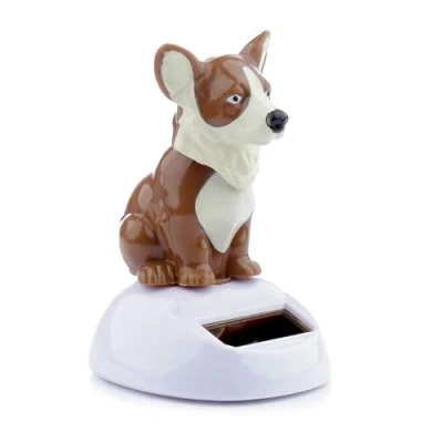 Afbeelding van Puckator Groot Brits &amp; Londen Corgi Solar Pal Wackelfigur Set