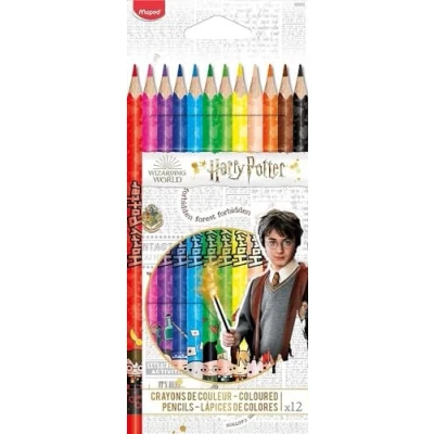 Image de 12 crayons de couleur Maped Harry Potter