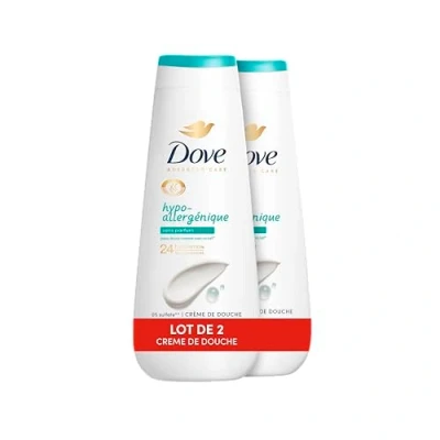 Afbeelding van DOVE Hypoallergene Advanced Care douchecrème Dermatologisch getest 24 uur zacht huidgevoel (2 x 400 ml)