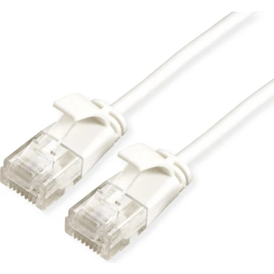 Afbeelding van ROLINE UTP Data Center Patchkabel Cat.6A (Class EA), LSOH, extra dun, wit, 1 m