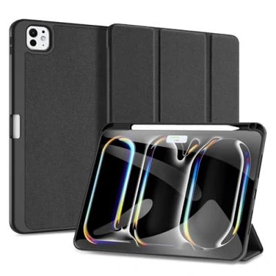 Afbeelding van Dux Ducis Tablet hoes geschikt voor iPad Pro (2024) 11 Inch Domo Book Case Auto Wake/Sleep functie Zwart