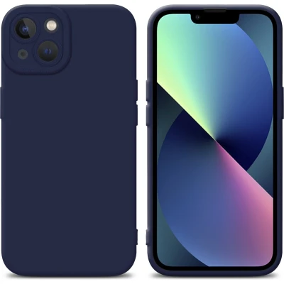 Afbeelding van Cadorabo Hoesje geschikt voor Apple iPhone 14 PLUS in Fluid DONKER BLAUW Beschermhoes gemaakt van flexibel TPU silicone Cover Case
