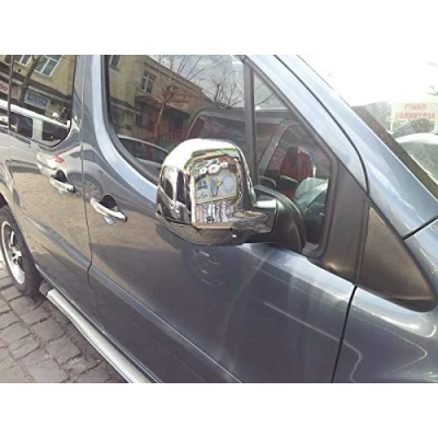 Afbeelding van Spiegelschaal van verchroomd ABS voor Berlingo/Partner [2008 2012] [beide zijden]