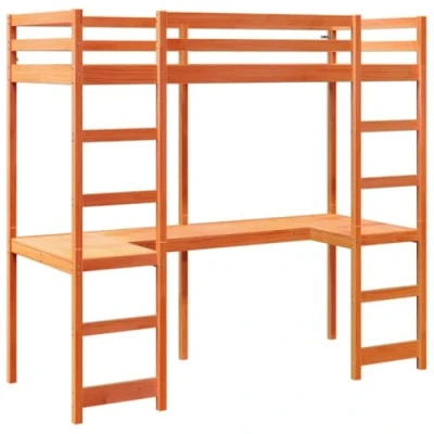 Afbeelding van vidaXL Hoogslaper zonder matras massief grenenhout wasbruin 75x190 cm