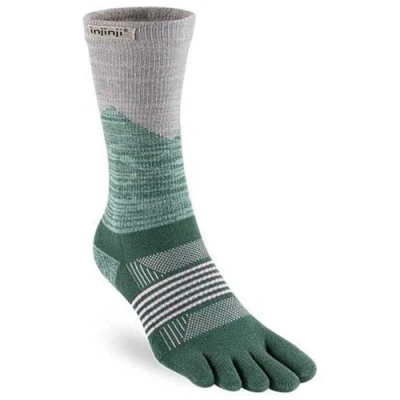 Afbeelding van Injinji Women&#039;s Trail Midweight Crew Groen/Grijs 40 45
