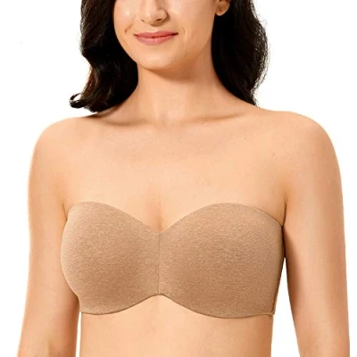 Afbeelding van DELIMIRA Dames strapless beha, ongevoerd, beugelband,, Chanterelle