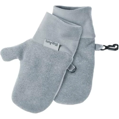 Afbeelding van Playshoes Fleece wanten handschoenen unisex kinderen (1 stuk), grijs.