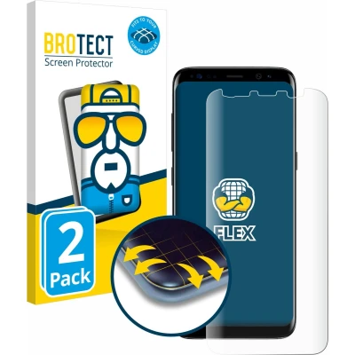 Afbeelding van BROTECT Screenprotector voor Samsung Galaxy S8 Folie Beschermfolie transparant volledig dekking (2 Stuks)