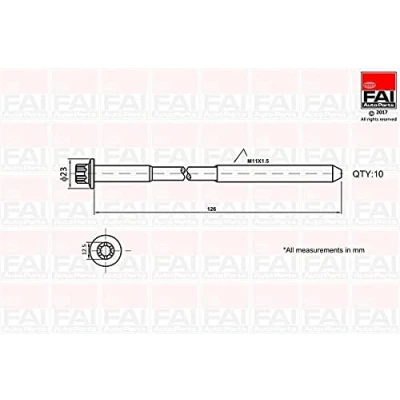 Afbeelding van Cilinderkopbout set FAI AutoParts B1139