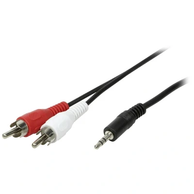 Afbeelding van LogiLink CA1042 Jackplug / Cinch Audio Aansluitkabel 1.50 m Zwart (mat)