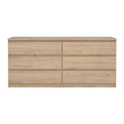 Afbeelding van Naia kommode 6 lades eiken decor.