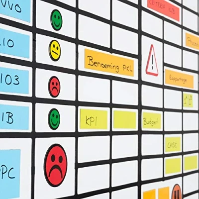 Afbeelding van Magnetisch Raster 60 x 40 cm voor op een Whiteboard Maak makkelijk en snel Planbord of Dagstartbord!