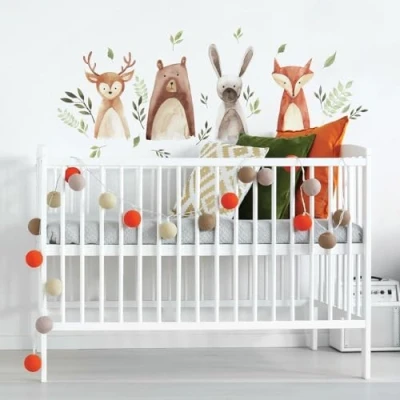 Afbeelding van Roommates Muurstickers Woodland Animals Vinyl 42 Stuks