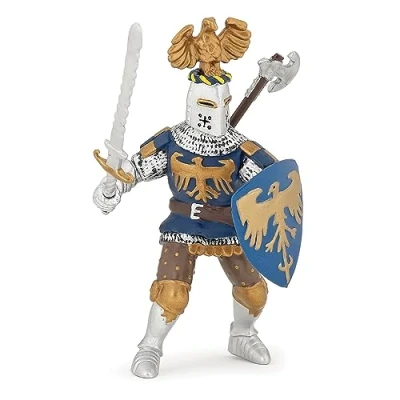 Afbeelding van Papo History Blauwe Ridder met Adelaars Helm 39362
