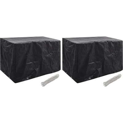 Afbeelding van vidaXL Tuinmeubelhoezen 2 st 8 ogen 140x70x90 cm
