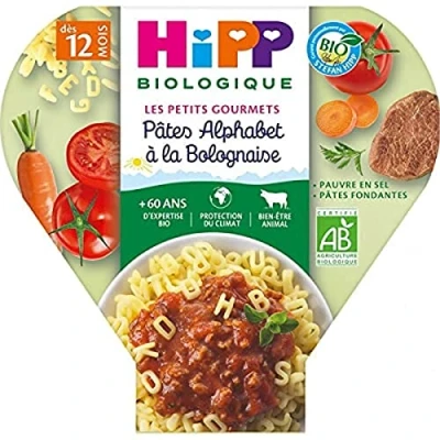 Afbeelding van HiPP Les Petits Gourmets Alfabet Pasta Bolognese van 12 Maanden Biologisch 230 g