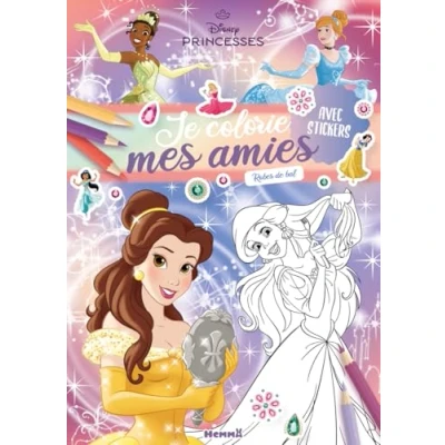 Afbeelding van JE COLORIE MES AMIES ROBES DE BAL AVEC STICKERS