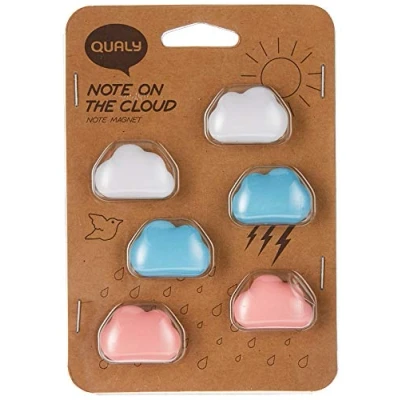 Afbeelding van Qualy Pastel set van 6 Magneten “Note on the Cloud W5.53 x L31.24 H21.29 mm 52 gr Koelkastmagneet Whiteboard Magneet Magnet