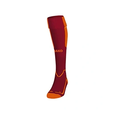 Afbeelding van JAKO Kousen Lazio Wijnrood/fluo oranje