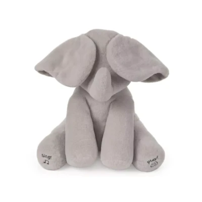 Afbeelding van Baby GUND Geanimeerde Flappy De Olifant Knuffel Grijs 30,5 cm Nederlands Gesproken