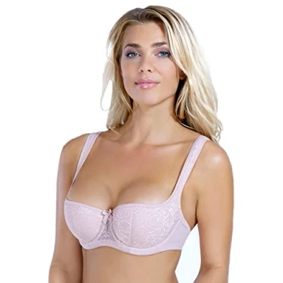 Afbeelding van ROSME Lingerie Balconette bh voor dames met gevoerde bandjes, Collectie&quot;Grand&quot;, Beige, 105A