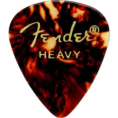 Image de Fender Médiator celluloïd FORME 351 Heavy pack de 12 médiators guitare