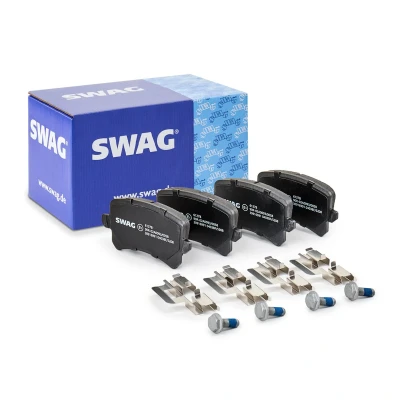 Afbeelding van SWAG 30 91 6991 Remblokkenset Achteras Met remzadelschroef, anti kreukplaat, bevestigingsmatriaal VOLKSWAGEN: Tiguan I, Sharan II