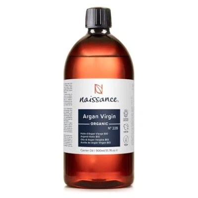 Afbeelding van Naissance Biologische Arganolie uit Marokko (nr. 228) 900 ml voor droog, krullend haar, gezicht, lichaam, baard, cosmetica koudgeperst