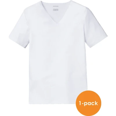 Afbeelding van Schiesser business heren ondershirt Naadloos laser cut M Wit