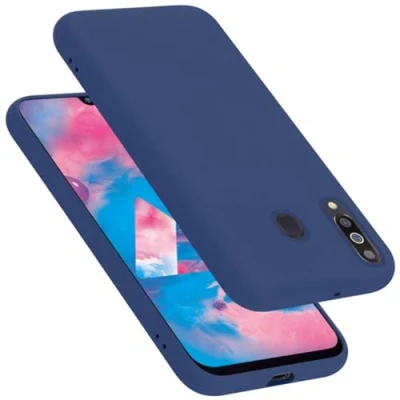 Afbeelding van Cadorabo Hoesje geschikt voor Samsung Galaxy M30 / A40s in LIQUID BLAUW Beschermhoes gemaakt van flexibel TPU silicone Case Cover