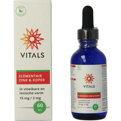 Afbeelding van Vitals Elementair Zink &amp; Koper Druppels 60ML
