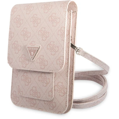 Afbeelding van Guess PU 4G Triangle Universele telefoonhoes Roze