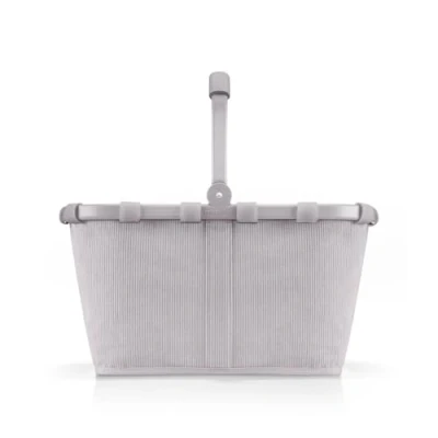 Afbeelding van reisenthel Carrybag Cord Grey Stabiele boodschappenmand met veel opbergruimte en praktische binnenzak elegant waterdicht design