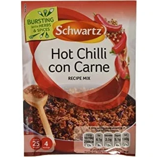 Afbeelding van Schwartz Chilli Con Carne warme receptenmengsels, 41 g, 6 stuks