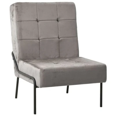 Afbeelding van Relaxstoel 65x79x87 cm fluweel lichtgrijs