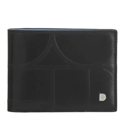 Afbeelding van DUDU Portafoglio Uomo Blocco RFID in Pelle Stampata, Portafogli Schermato Piccolo da Tasca con slot Porta Credito Card Black_Pastel Blue, 11,00