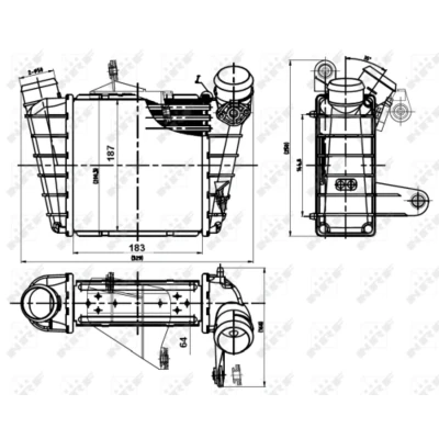 Afbeelding van Intercooler, inlaatluchtkoeler NRF 30842
