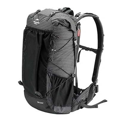 Afbeelding van Naturehike Rocher 60/40+5L Wandelrugzak met intern frame voor kamperen en reizen, wandelrugzak, Zwart 60 + 5 l opwaarderen