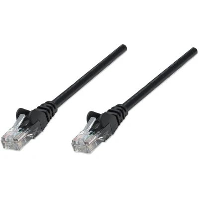 Afbeelding van Intellinet 737012 RJ45 Netwerkkabel, patchkabel CAT 6A S/FTP 0.25 m Zwart Afgeschermd (enkel), Afscherming totaal, Halogeenvrij 1 stuk(s)