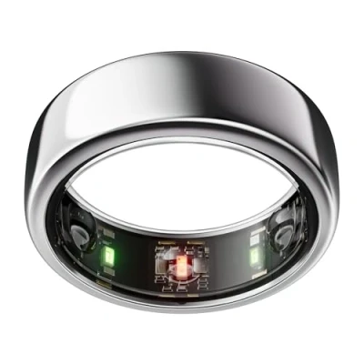 Afbeelding van Oura Gen3 Horizon verbonden ring, maat 11, zilver, slaap , hartslag en activiteitstracker, max. 7 dagen batterijduur, compatibel met iOS/Android, ring om je te vinden