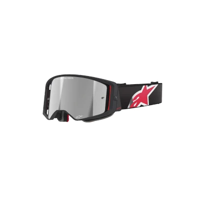 Afbeelding van Alpinestars Supertech Corp Crossbril Zwart / Rood (Lens: Spiegel Zilver)