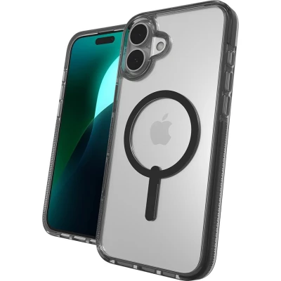 Afbeelding van ZAGG Santa Cruz Snap Hoesje Geschikt voor Apple iPhone 16 Plus Compatibel met MagSafe Back Cover Transparant Zwart