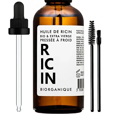Afbeelding van Ricinusolie, 100% biologisch, zuiver en natuurlijk, 100 ml, verzorging voor haar, wimpers, nagels, huid.