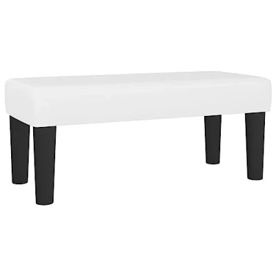 Afbeelding van Bankje 70x30x30 cm kunstleer wit